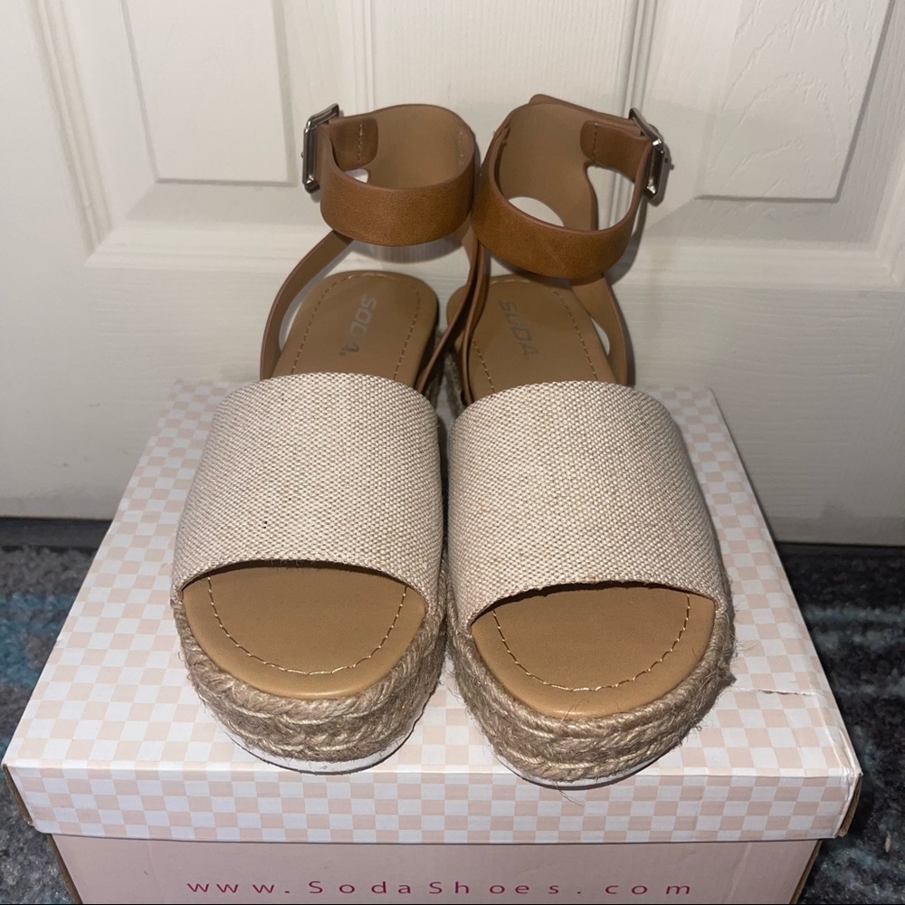 Soda Wedged Sandal